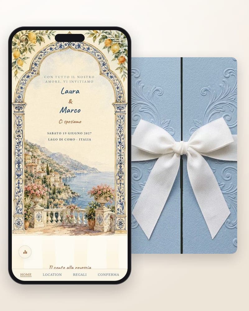 Acquerello d'Italia — Maiolica e costiera ad acquerello.