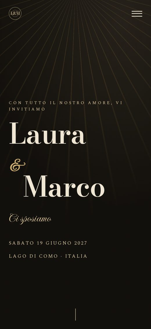 Modello "Art Déco" — invito di nozze digitale