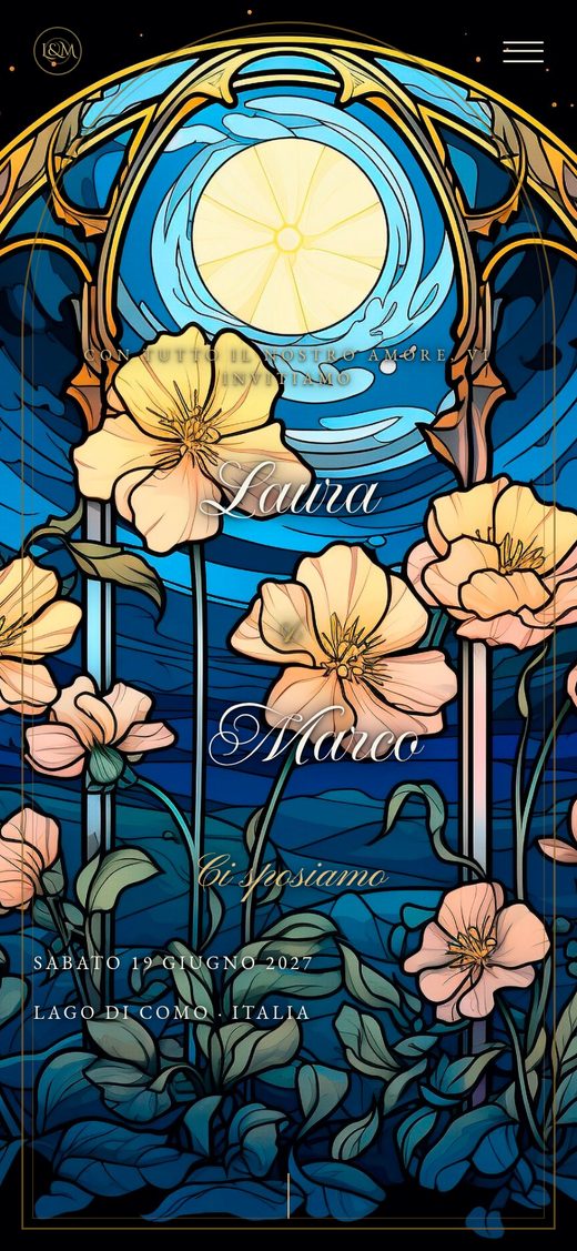 Modello "Art Nouveau" — invito di nozze digitale