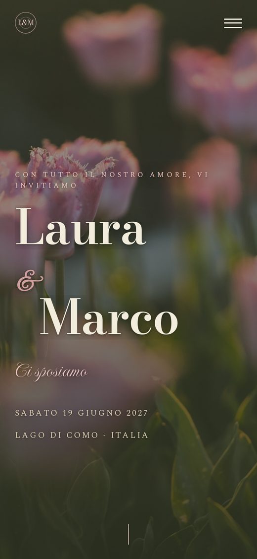 Modello "Botanico Romantico" — invito di nozze digitale