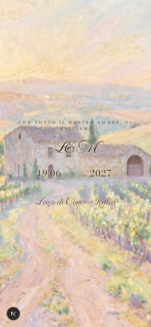 Modello "Tuscany Chic" — invito di nozze digitale